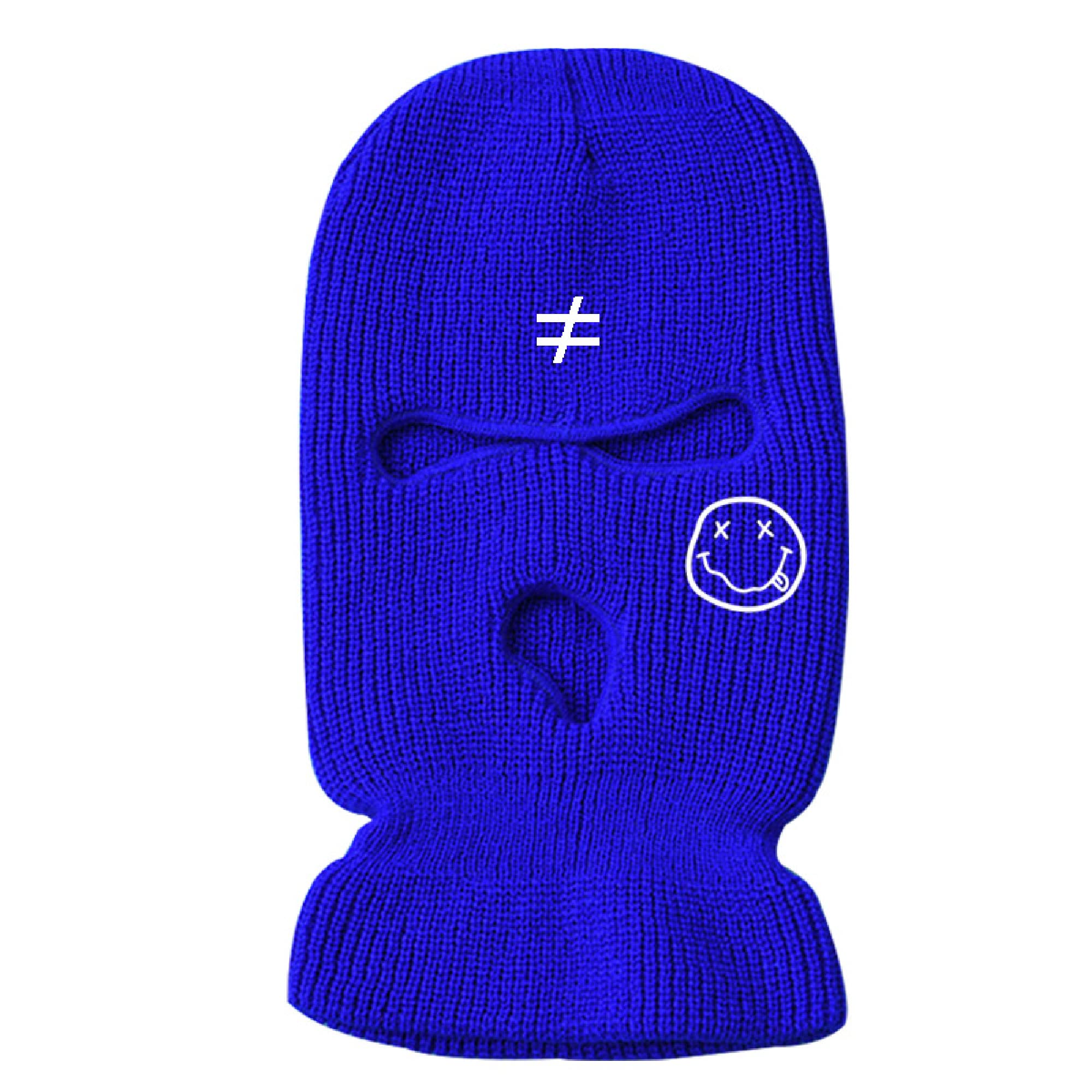 IMSWW 3-Hole Wool Knit Ski Mask - Winter Warm Windproof Balaclava for Skiing, Snowboarding, Cycling & Outdoor Activities (White)