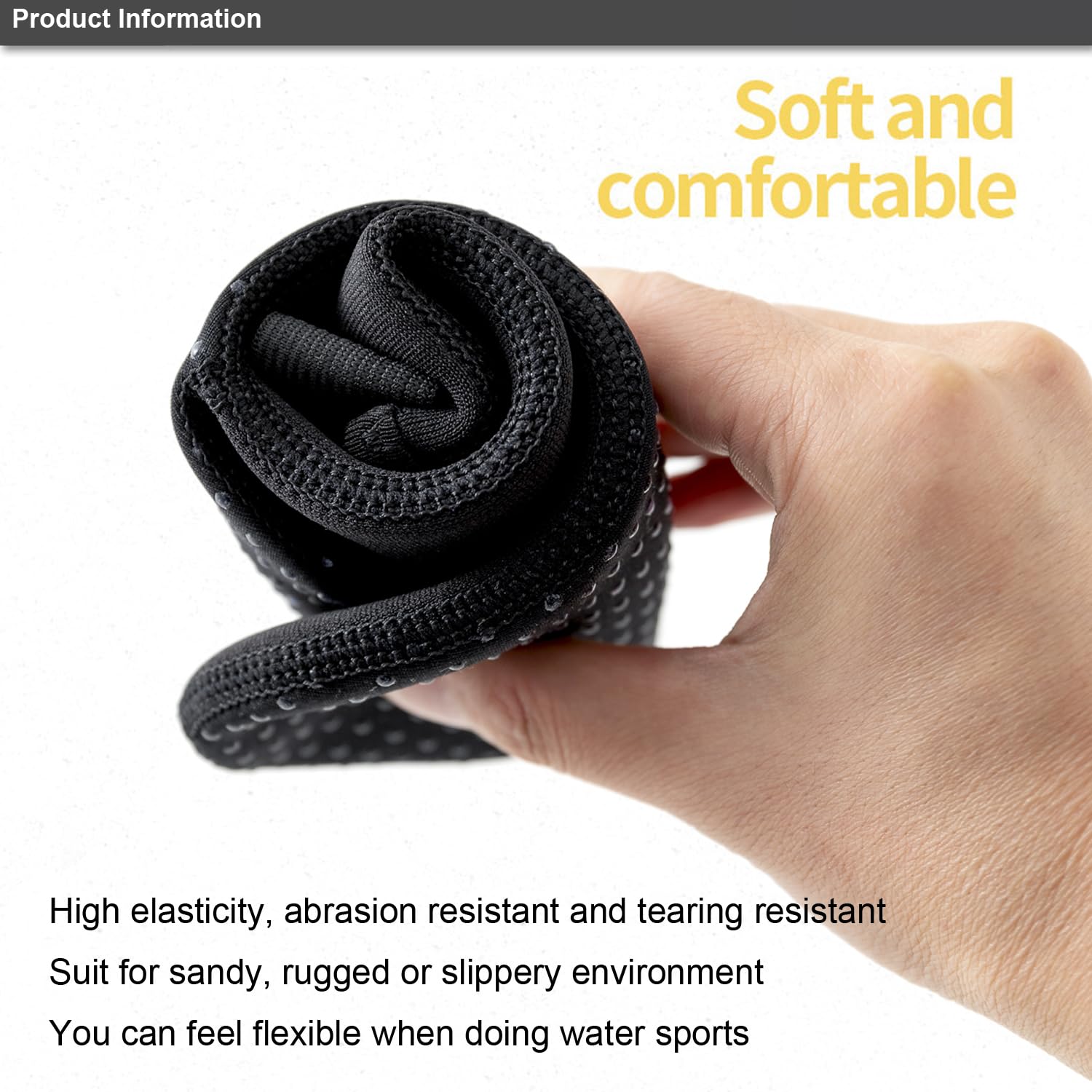 3mm Neoprene Socks for Men & Women - Waterproof Sand Socks, Surf Booties, Dive Boots for Swimming, Surfing, Scuba Diving & Water Sports