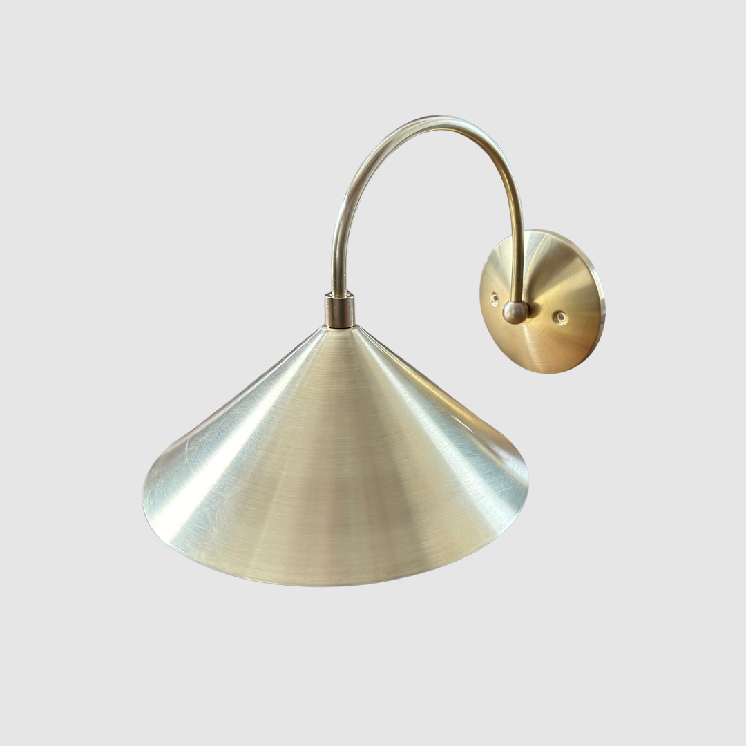 Vintage Arch Cone Wall Sconce Light Fixture - Modern Industrial Wall Lamp for Living Room, Bedroom, or Hallway Lighting Decor