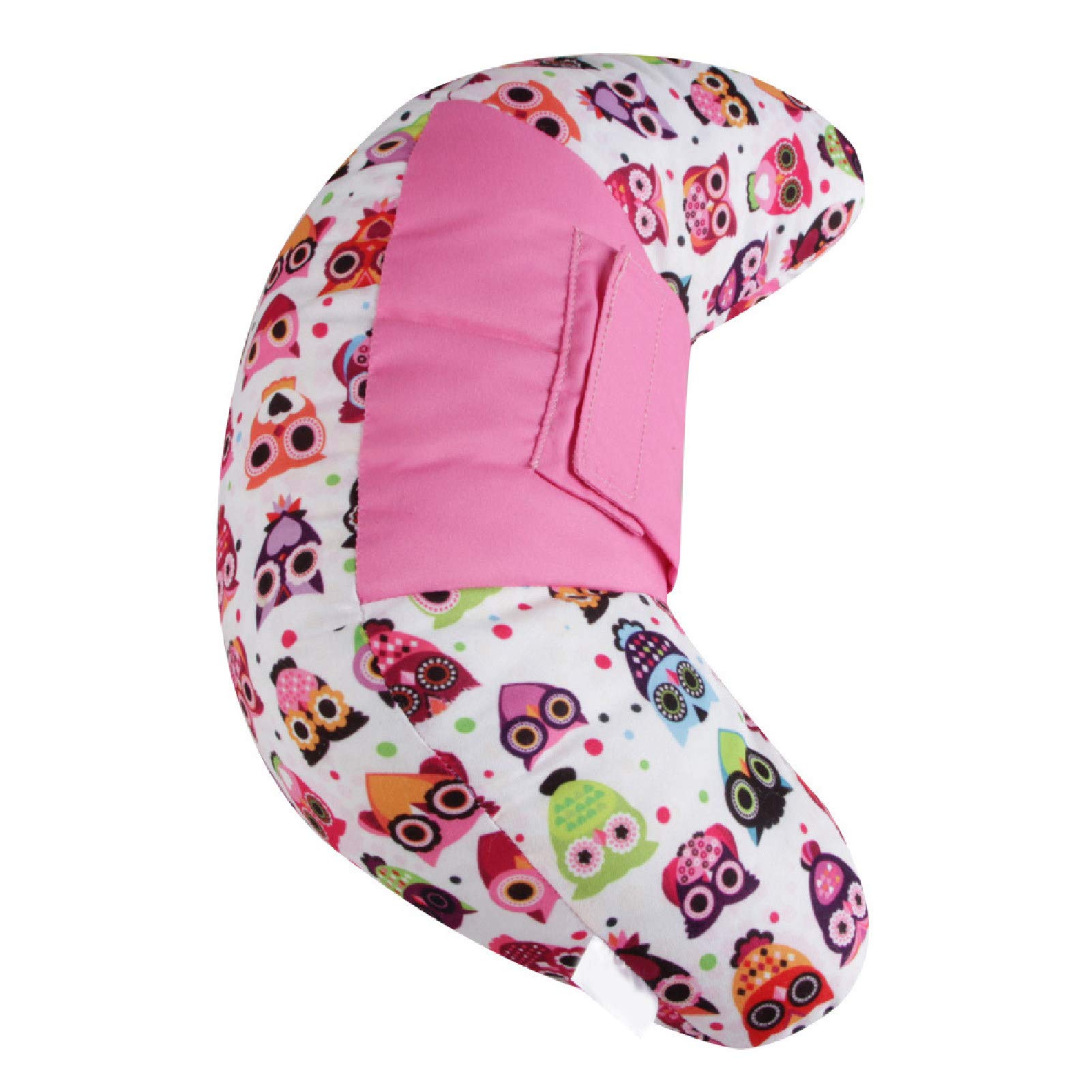 Shineweb Adjustable Car Seat Neck Pillow - Comfortable Headrest Cushion with PP Cotton for Travel, Baby Rest & Sleep Support - Ideal for Long Road Trips & Airplane Travel - Pink