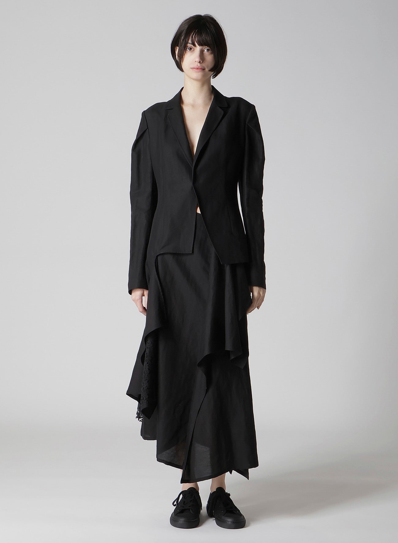 Stylish C/Li Gabardine Long Draped Skirt for Women - Elegant Office & Party Wear - Perfect for Work, Evening Events & Special Occasions
