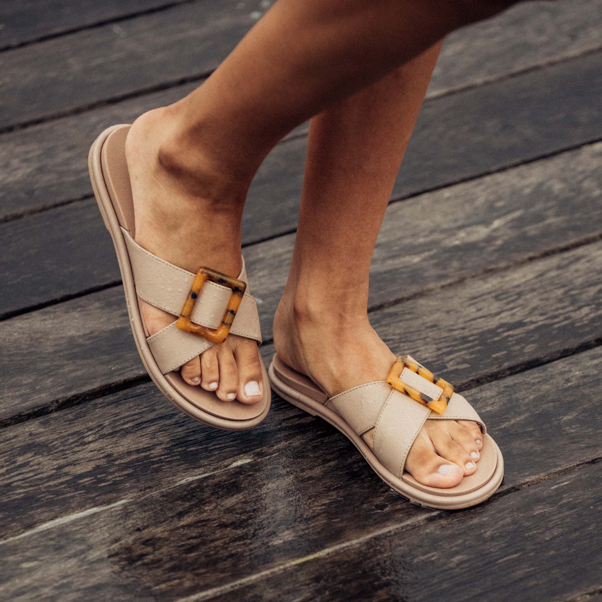 La'i Slide Taupe - Comfortable & Stylish Women's Slides for Beach, Pool, and Casual Wear