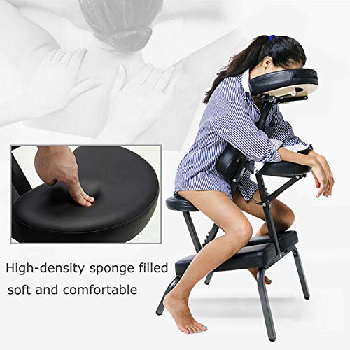Besay Portable Tattoo Spa Massage Chair - Foldable PU Leather Pad for Home & Salon Use - Space Saving Design for Relaxation & Tattoo Sessions