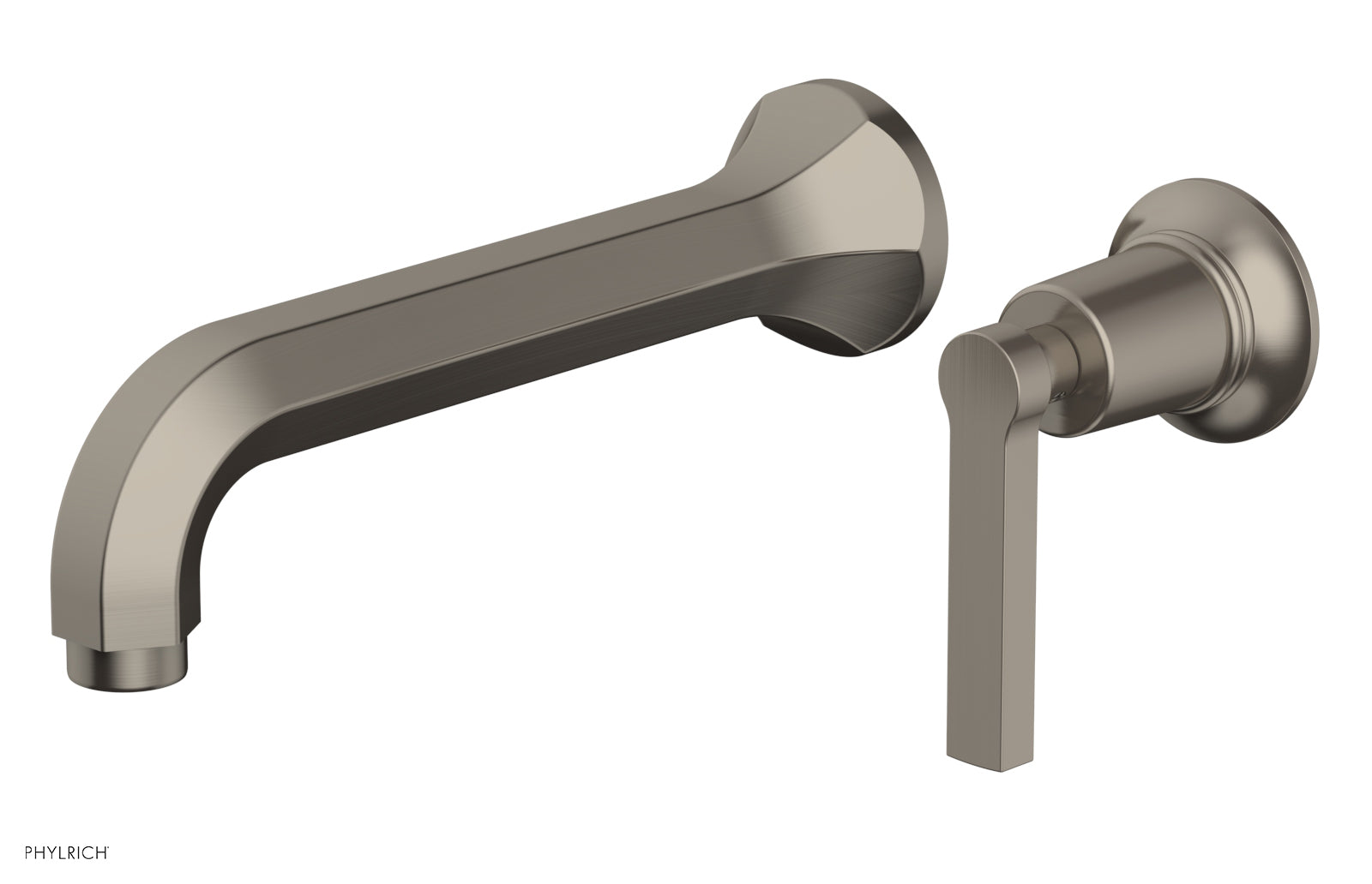 HEX MODERN Single Handle Wall Mounted Lavatory Faucet Set with Lever Handle - Model 501 16 - Perfect for Bathroom Sink, Powder Room, and Guest Bath Installation