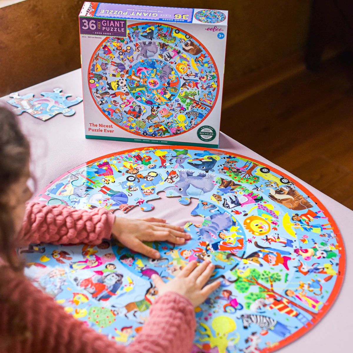Good Deals 36-Piece Giant Round Puzzle for Kids Ages 3+ | Fun Educational Toy for Preschool Learning & Family Game Night