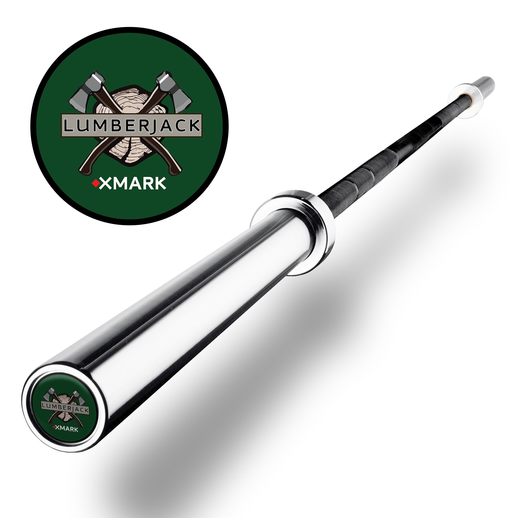 LUMBERJACK Olympic Weight Bar - 7ft Heavy Duty Weightlifting Bar with 1500LB Capacity - Perfect for Home Gym & CrossFit Training