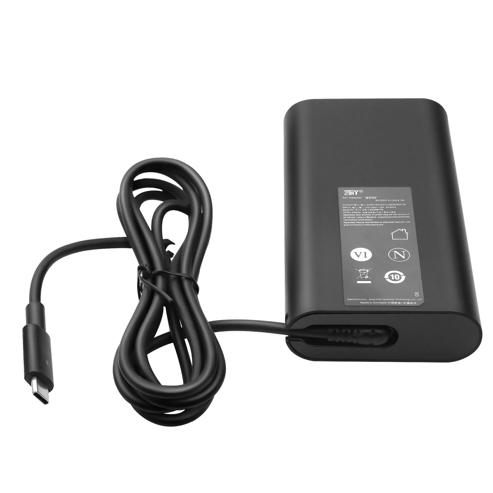 90W USB-C Laptop Charger for Dell XPS 13/15/17 & Latitude Series (5320-9510) | Fast Charging Power Adapter | Perfect for Home, Office & Travel Use