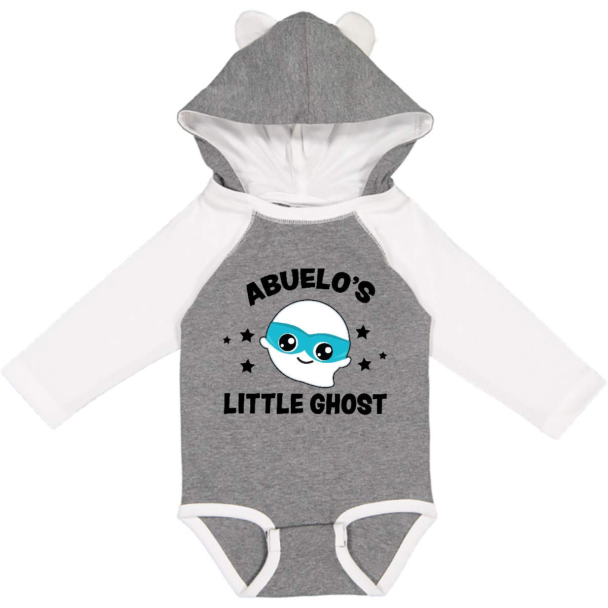 Inktastic Cute Abuelo's Little Ghost Long Sleeve Baby Bodysuit - Halloween Outfit for Infants & Toddlers, Soft Cotton Comfort for Boys & Girls