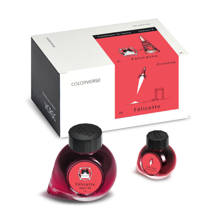 Colorverse Trailblazer Fountain Pen Ink Set - 65ml + 15ml Bottles for Writing, Calligraphy & Journaling - Space Themed Ink Collection for Artists & Pen Enthusiasts