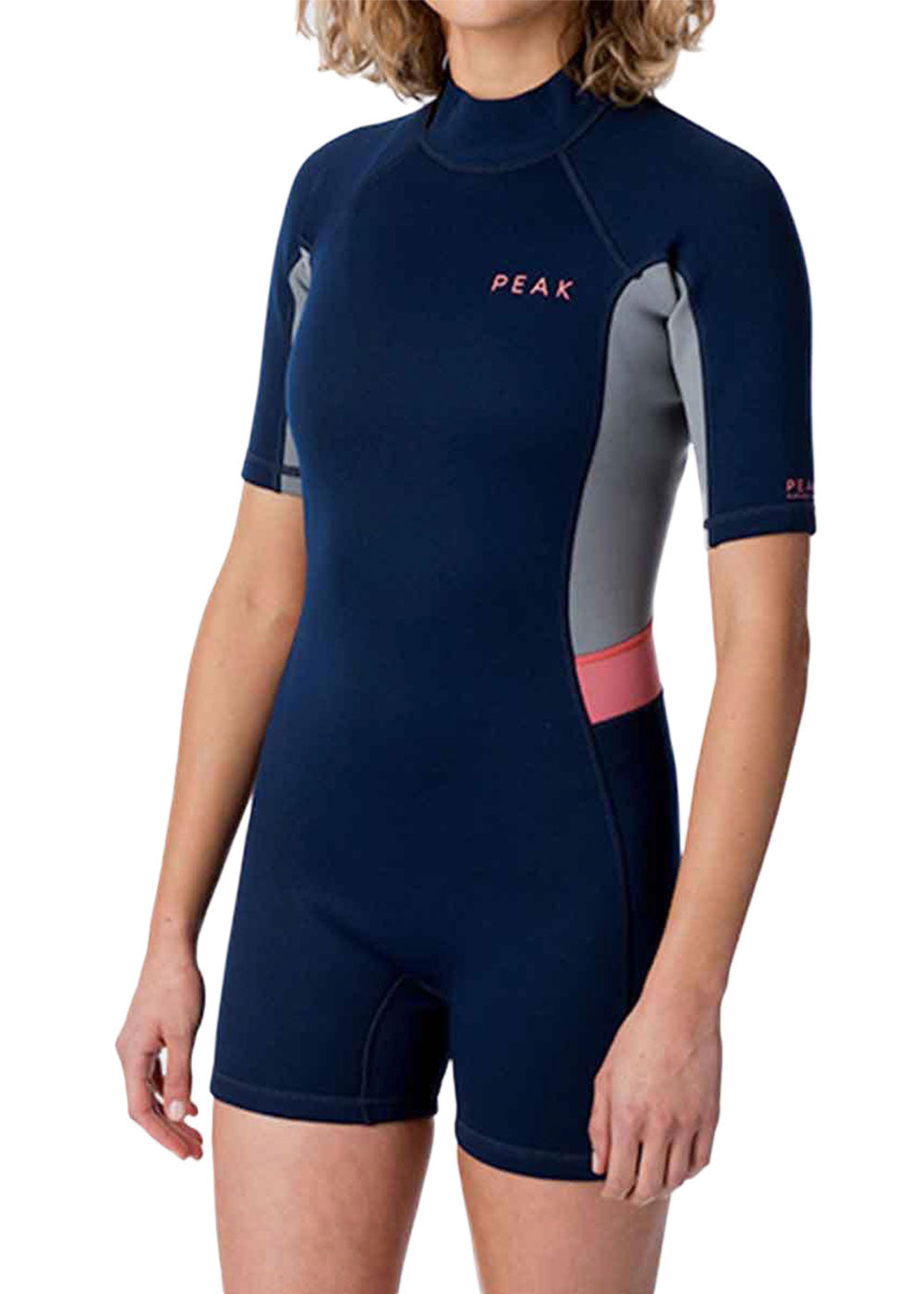 Peak Women's 1.5mm Neoprene Short Sleeve Spring Wetsuit - Perfect for Surfing, Snorkeling & Water Sports