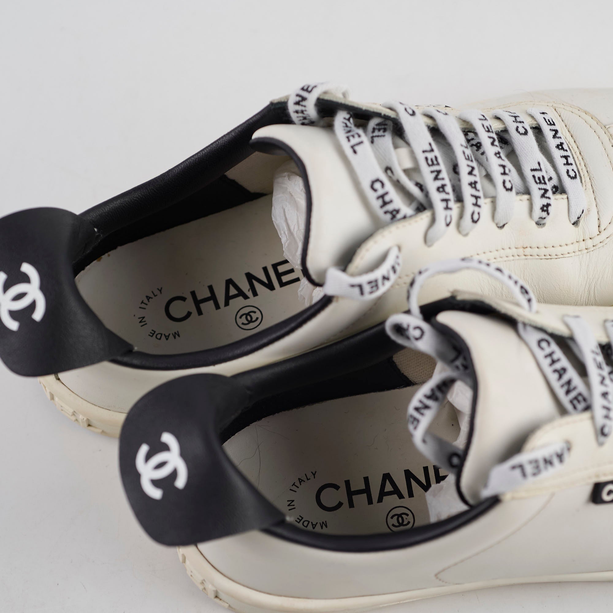 Chanel White Sneakers for Women Size 37 - Fashionable Luxury Shoes for Casual Wear & Street Style
