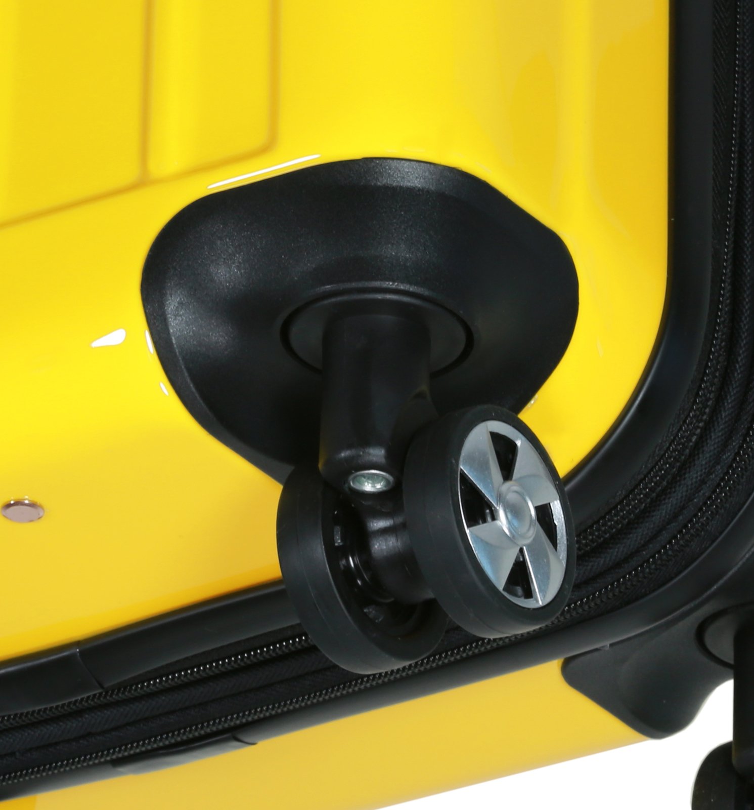 World Traveler Contour 3-Piece Hardside Spinner Luggage Set with TSA Lock - Lightweight Durable Suitcase for International Travel & Business Trips (Yellow, One Size)