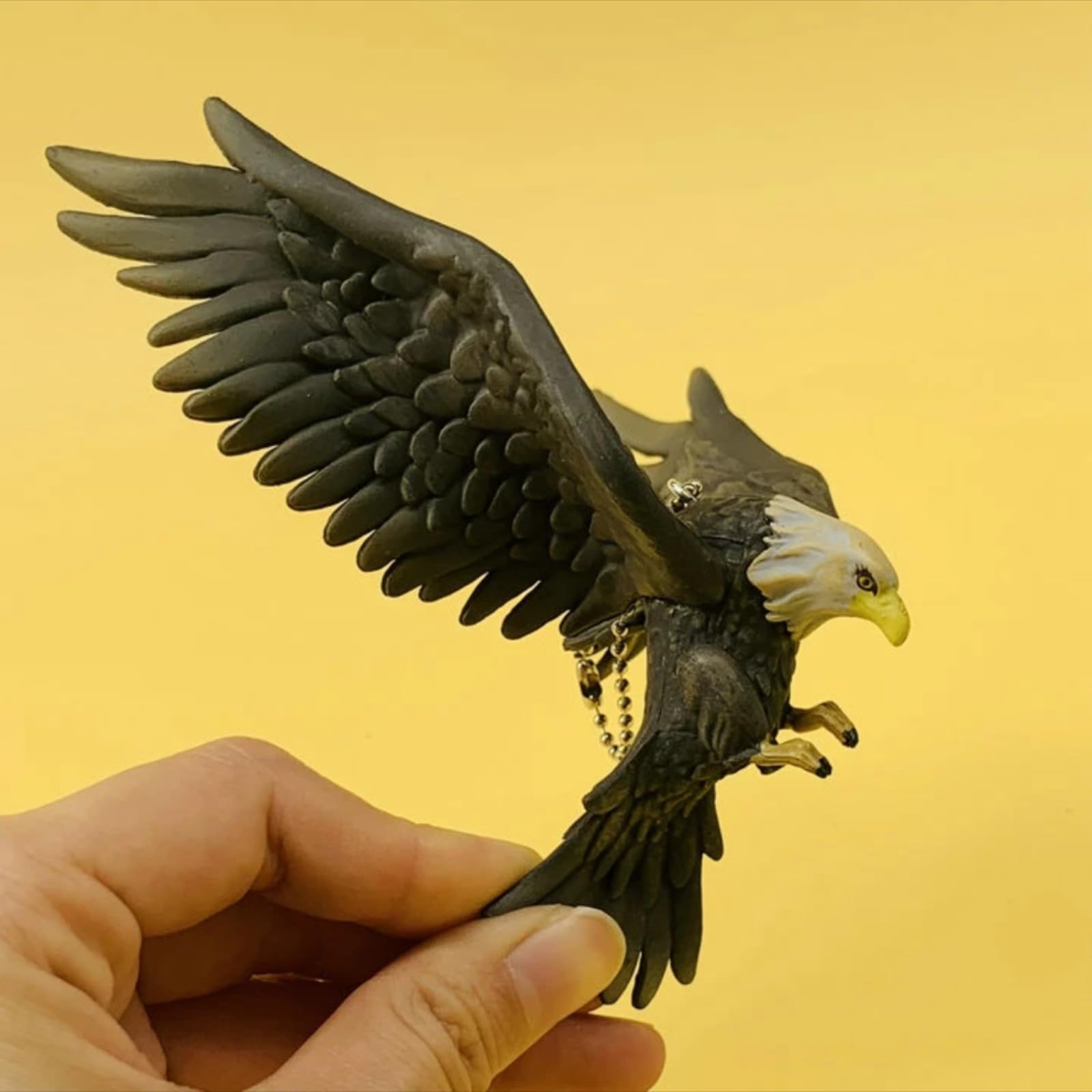 Bald Eagle Resin Car Charm - American Flag Car Hawk Pendant for Rearview Mirror - Symbol of Bravery, Strength & Freedom - Perfect for Jeep, Truck & SUV Decor - JY0014