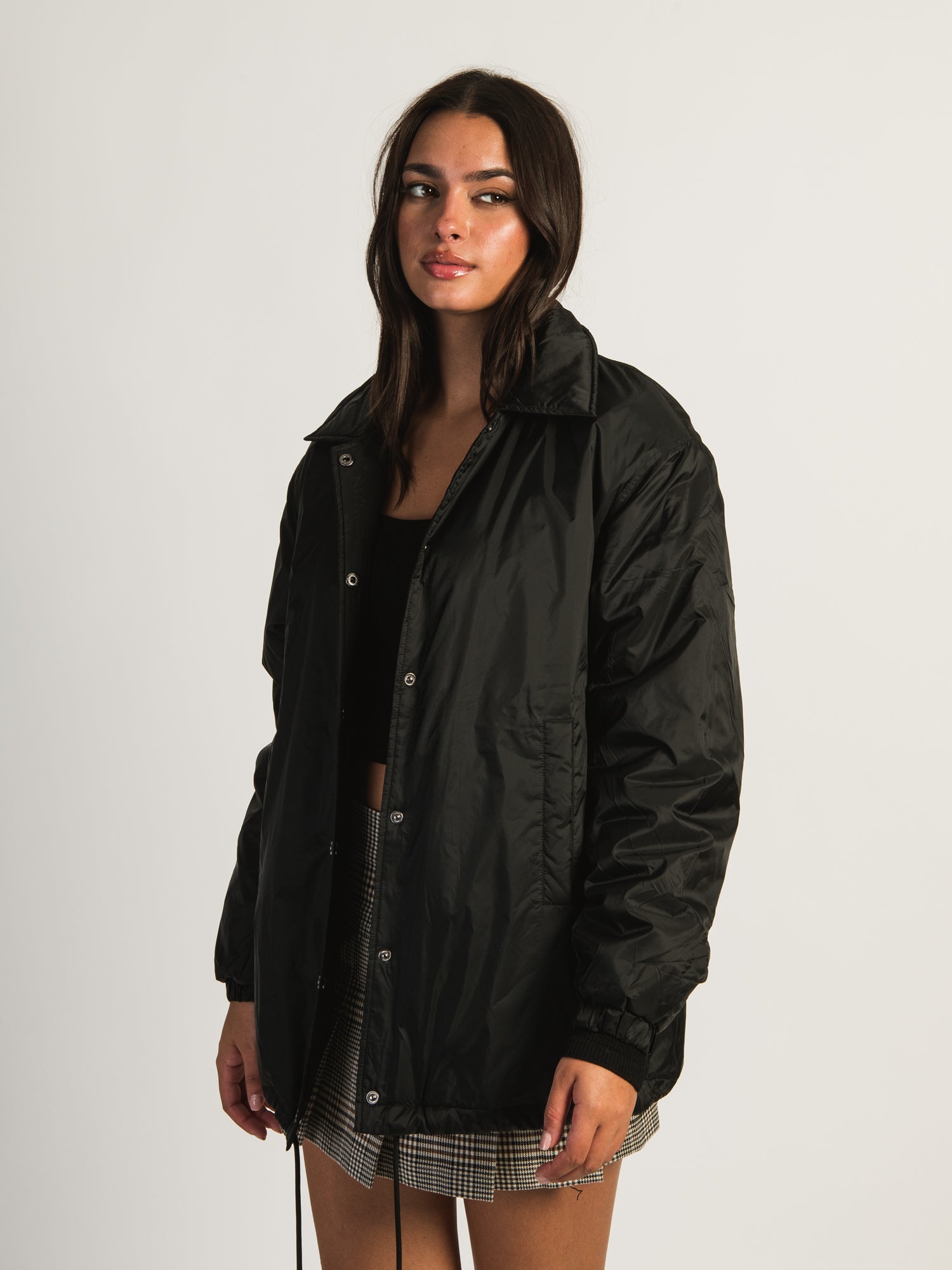 AZALEA WANG The Savvy Coaches Jacket - Stylish Women's Lightweight Track Jacket for Casual Wear & Outdoor Activities