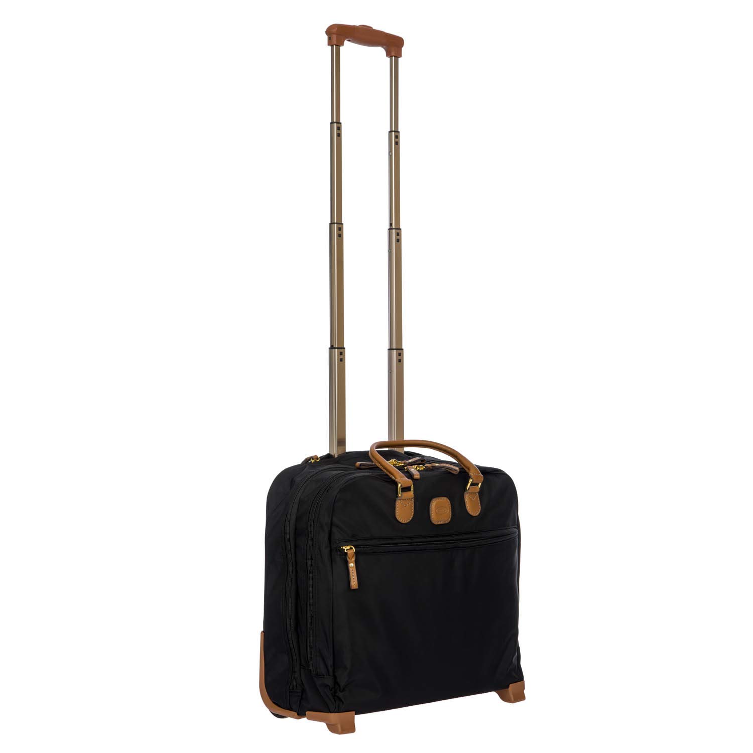 Bric's X-Bag X-Travel 2.0 Pilot Rolling Carry On Luggage - 14 x 15.5 Inch Business Laptop Bag for Air Travel - Black Premium Cabin Suitcase for Business Trips & Weekend Getaways