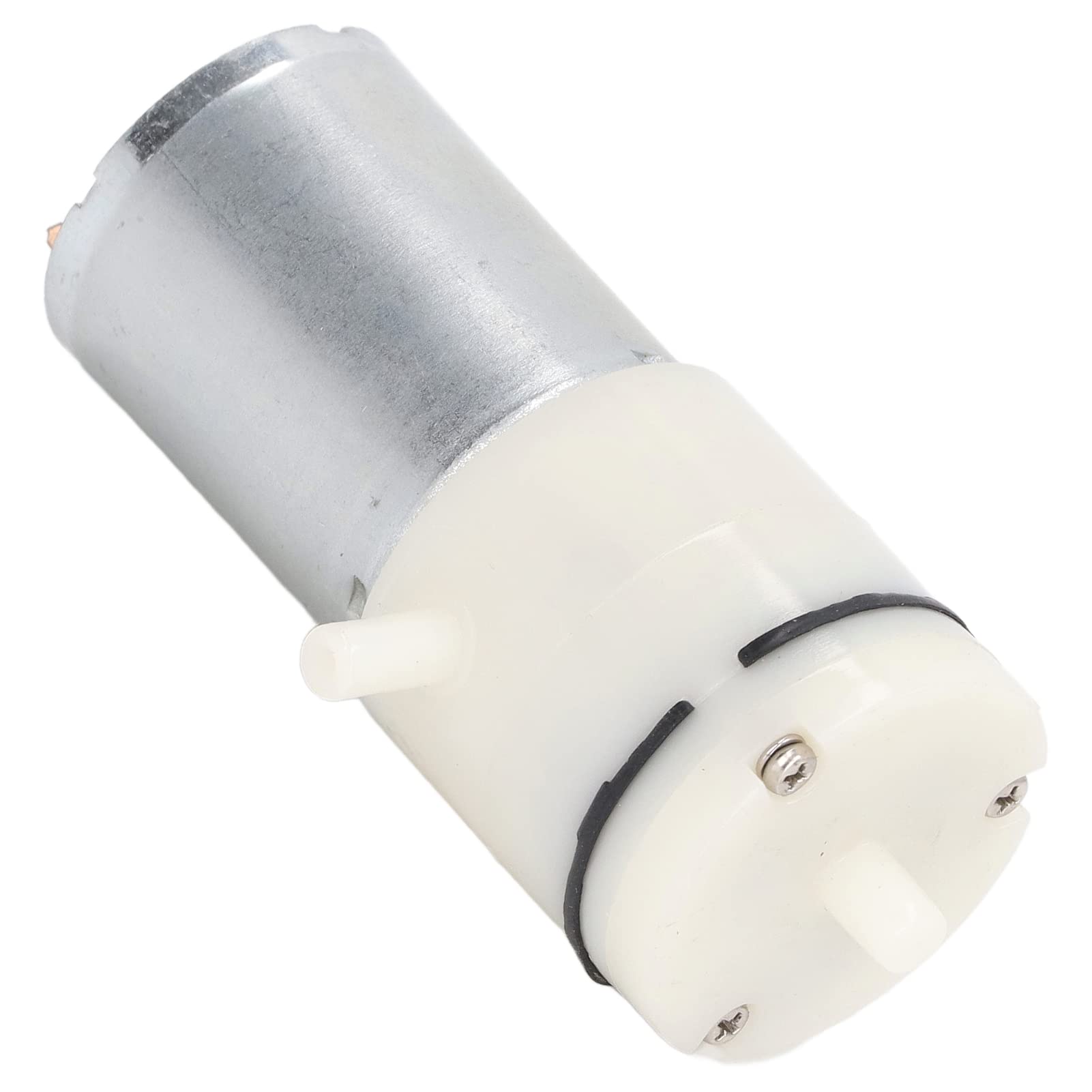 12V Miniature Vacuum Pump - DC Diaphragm Air Pump for Air Sampling & Instrument Equipment | Compact 90° Angle Ports | 1.8A 30W White Micro Air Pump | Ideal for Medical Devices, Lab Testing & Industrial Automation