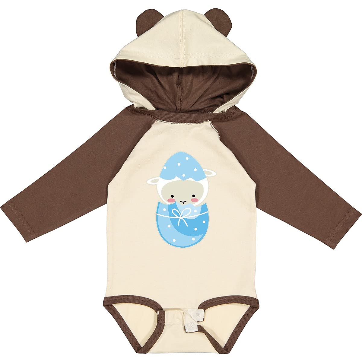 Inktastic Easter Baby Outfits - Adorable Lamb Long Sleeve Creeper for Boys & Girls | Perfect for Easter Photos, Church & Spring Celebrations