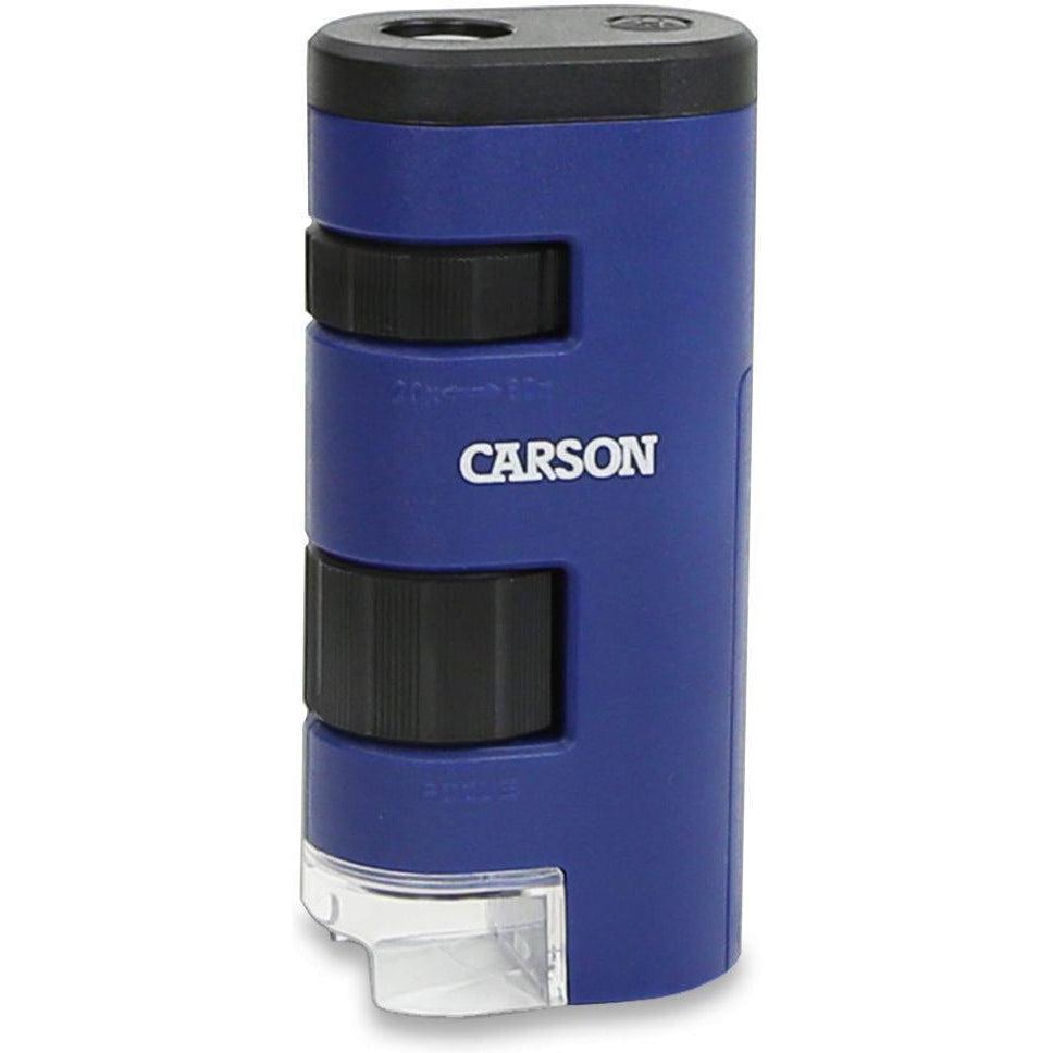 Carson PocketMicro 20-60x LED Zoom Pocket Microscope - Portable Magnifier for Coin Collecting, Jewelry Inspection & Science Education
