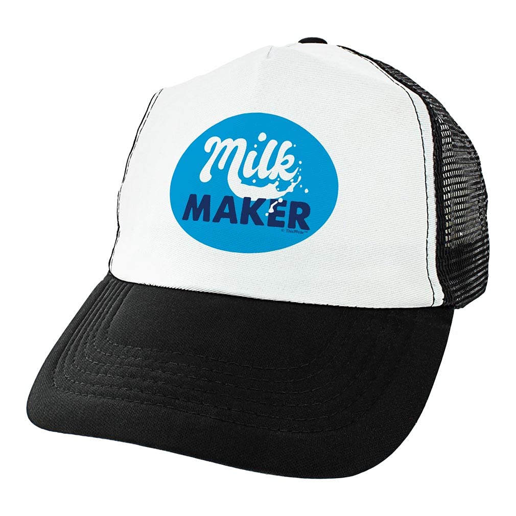 ThisWear Maternity Breastfeeding Nursing Hat - Adjustable Cotton Trucker Cap for Pumping & Nursing Moms - Perfect for Outdoor Walks, Park Visits & Mommy & Me Time
