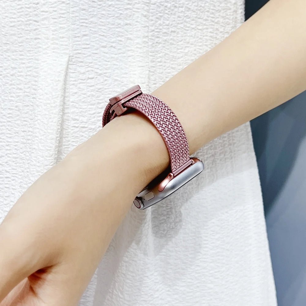 Slim Stainless Steel Apple Watch Band for Women - Elegant & Durable Replacement Strap - Perfect for Workouts, Office & Everyday Wear