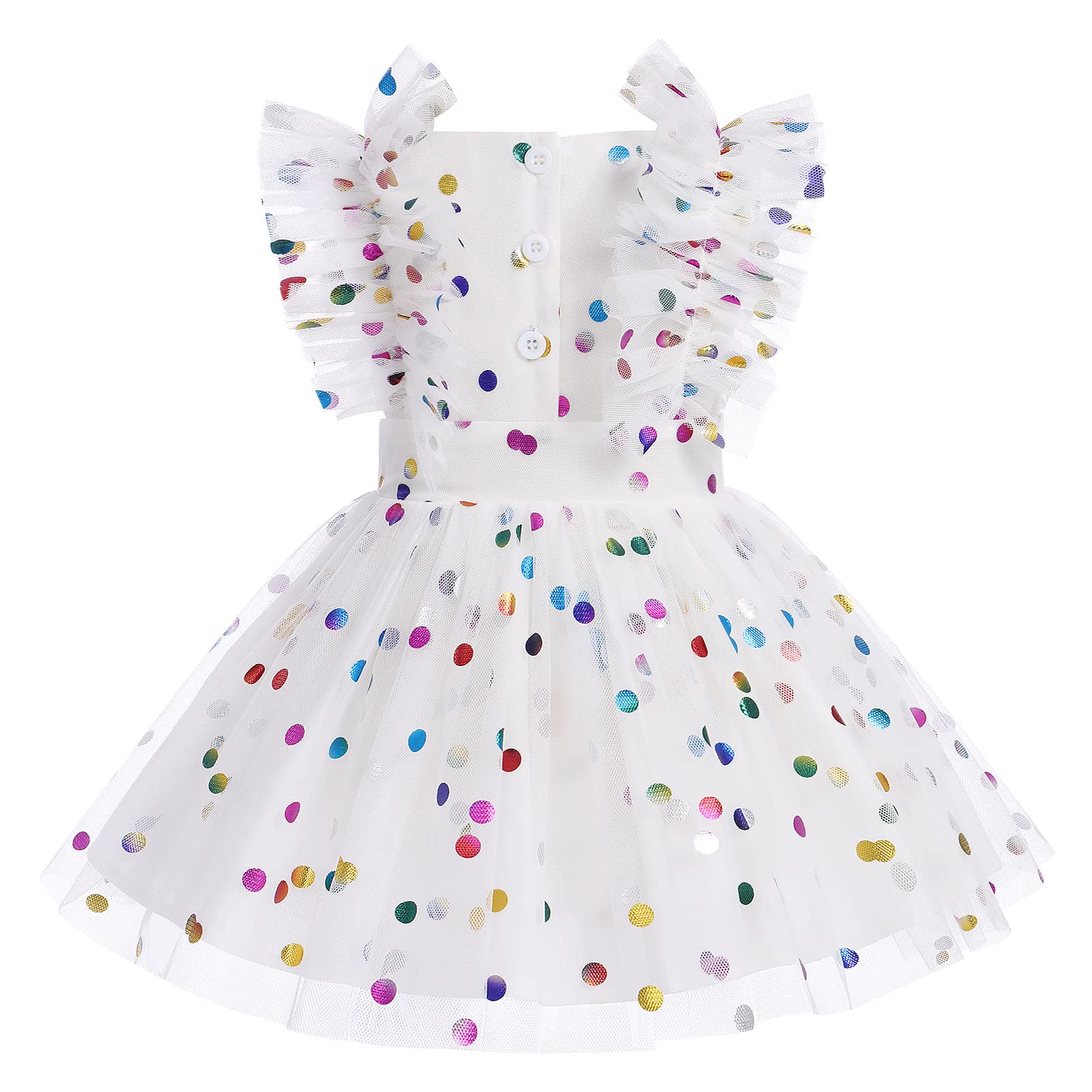 Adorable Baby Girls 1st Birthday Outfit - Dotted Reindeer Romper with Tutu Skirt for Christmas, Wedding & Photoshoot | Cute Holiday Party Dress for Toddlers