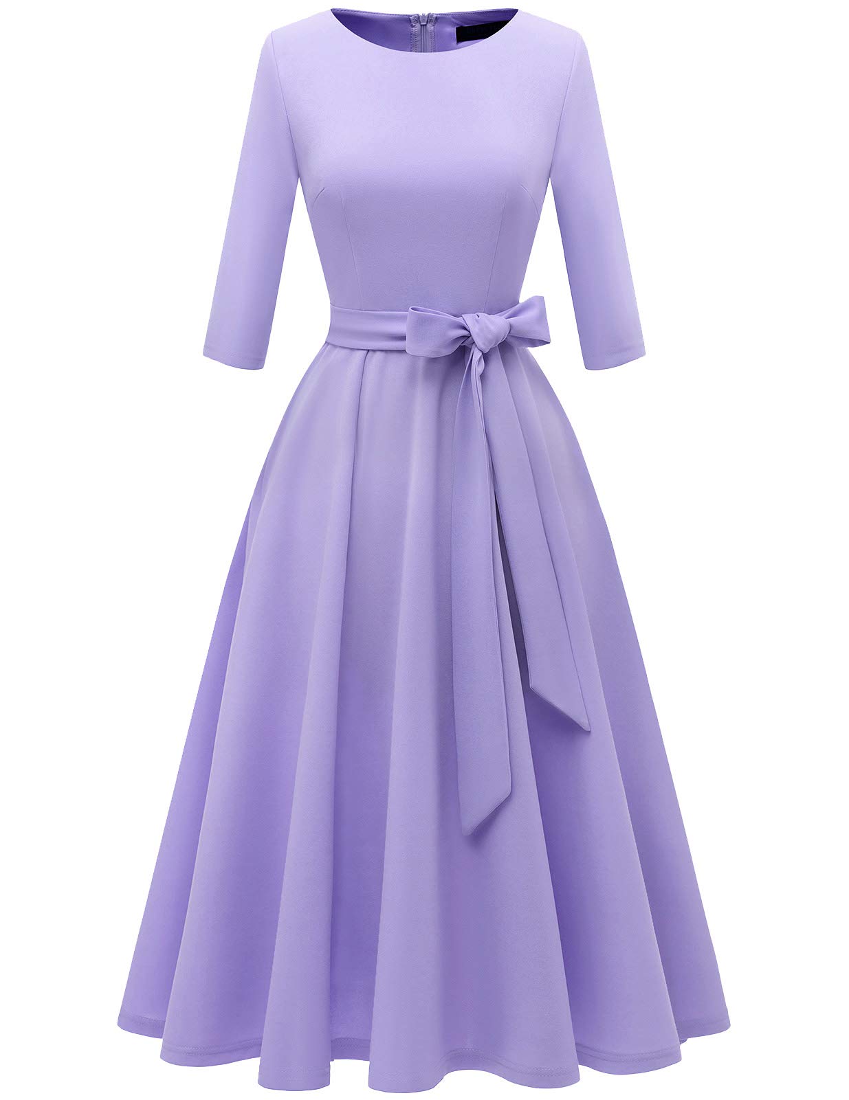 Vintage 3/4 Sleeve Cocktail Dress for Women - Elegant Church & Wedding Guest Formal Dress | Spring 2025 Collection | Perfect for Parties, Bridal Showers & Special Occasions