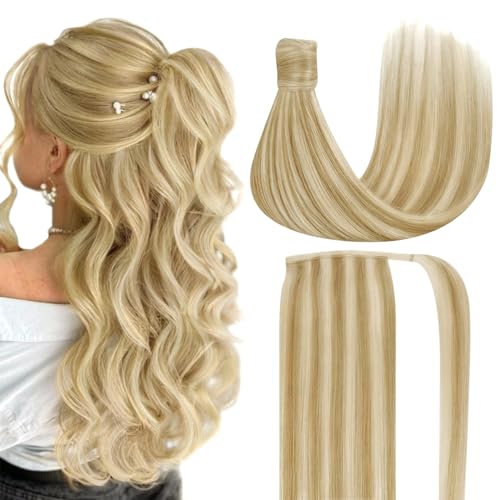 Pony-3-#27/60 Caramel Blonde Highlights Platinum Blonde