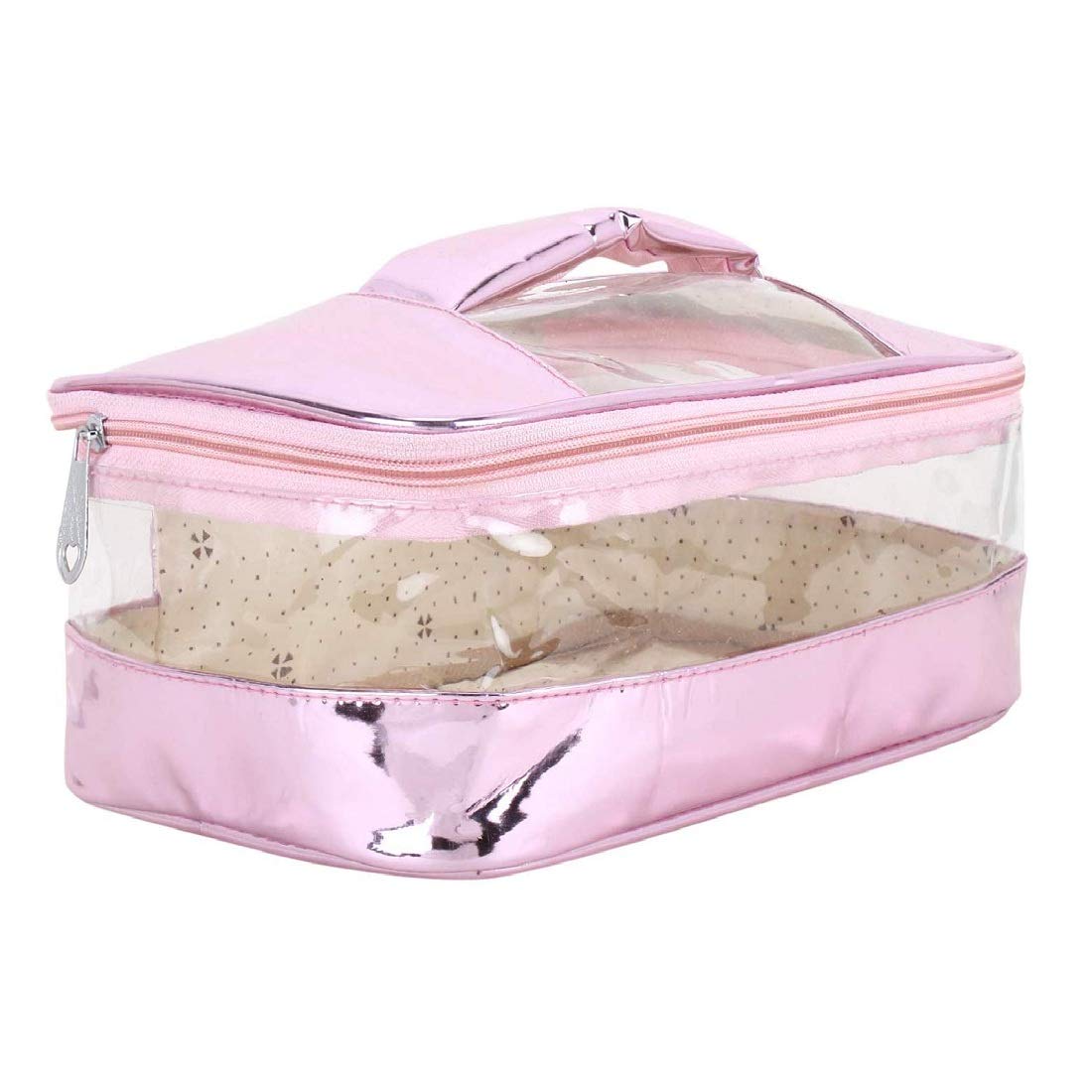 NA PURSE Women's Vanity Box Cosmetic Case - Pink Toiletry Bag for Girls & Ladies (CC005) | Perfect for Travel, Makeup Storage & Organizing Beauty Essentials