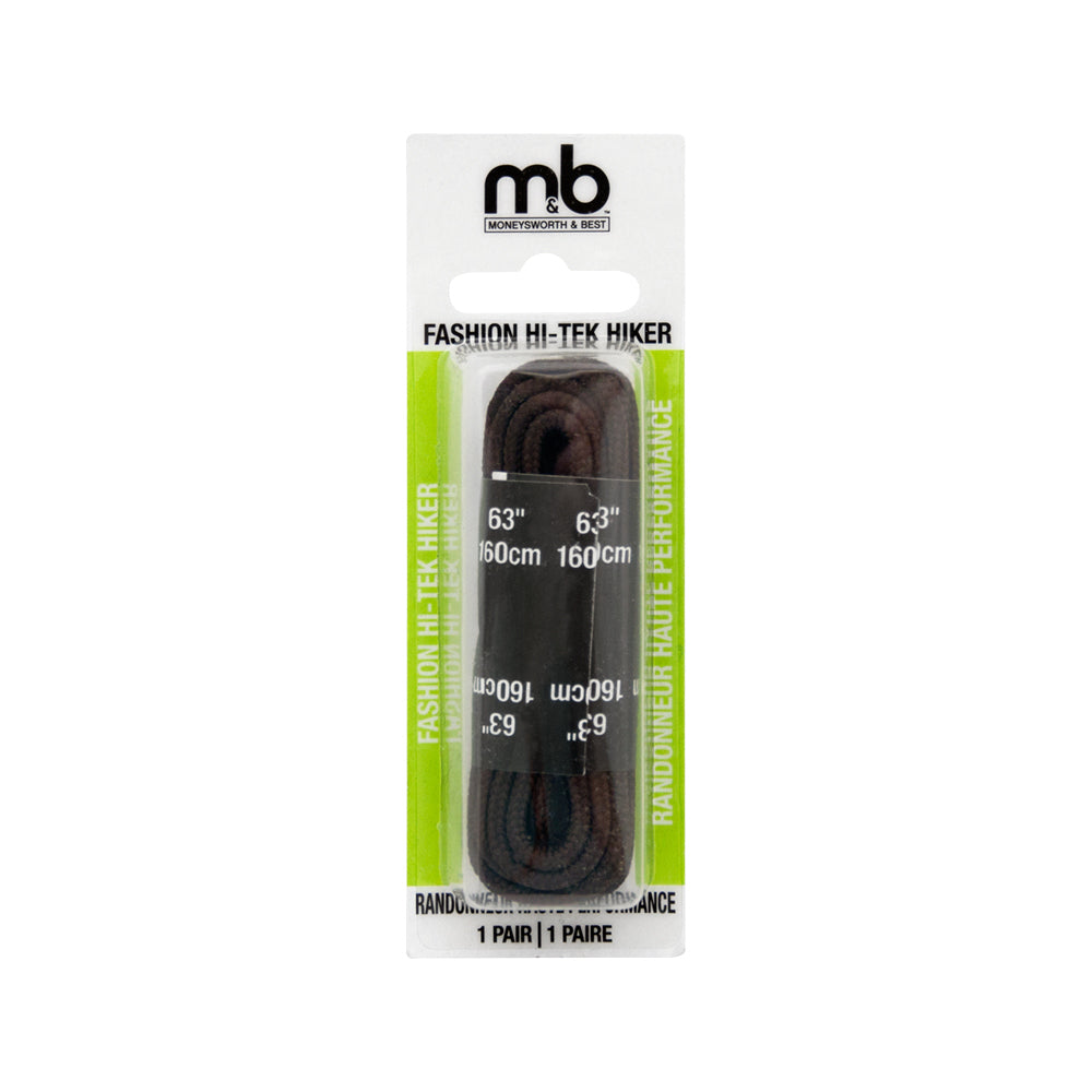 Premium M & B Fashion Hi Tek Hiker Round Shoelaces - Durable Outdoor Hiking Boot Laces for Men & Women - Perfect for Trail Running, Backpacking, and Mountain Climbing