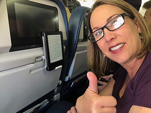 SkyClip Airplane Phone Holder - Adjustable Back of Seat Tray Table Clip & Durable Stand for iPhone, Android, Tablets - Perfect for Inflight Entertainment, Reading & Work (Black, 2-Pack) - Travel Essential for Long Flights & Commuting