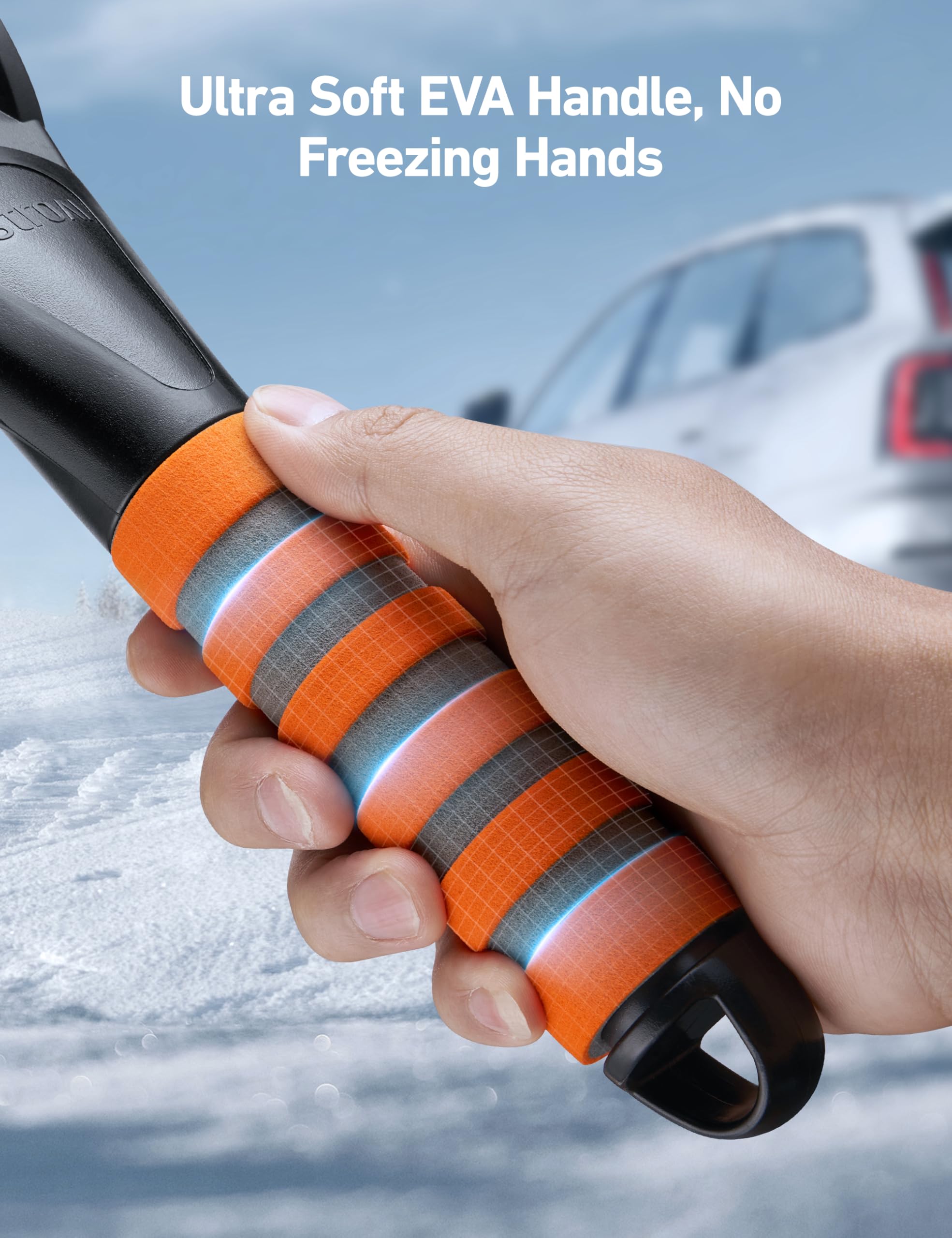 AstroAI Heavy Duty Ice Scraper for Car Windshield - Durable Snow and Ice Removal Tool for Cars & Small Trucks - Perfect for Winter Driving, Frosty Mornings & Icy Parking Lots