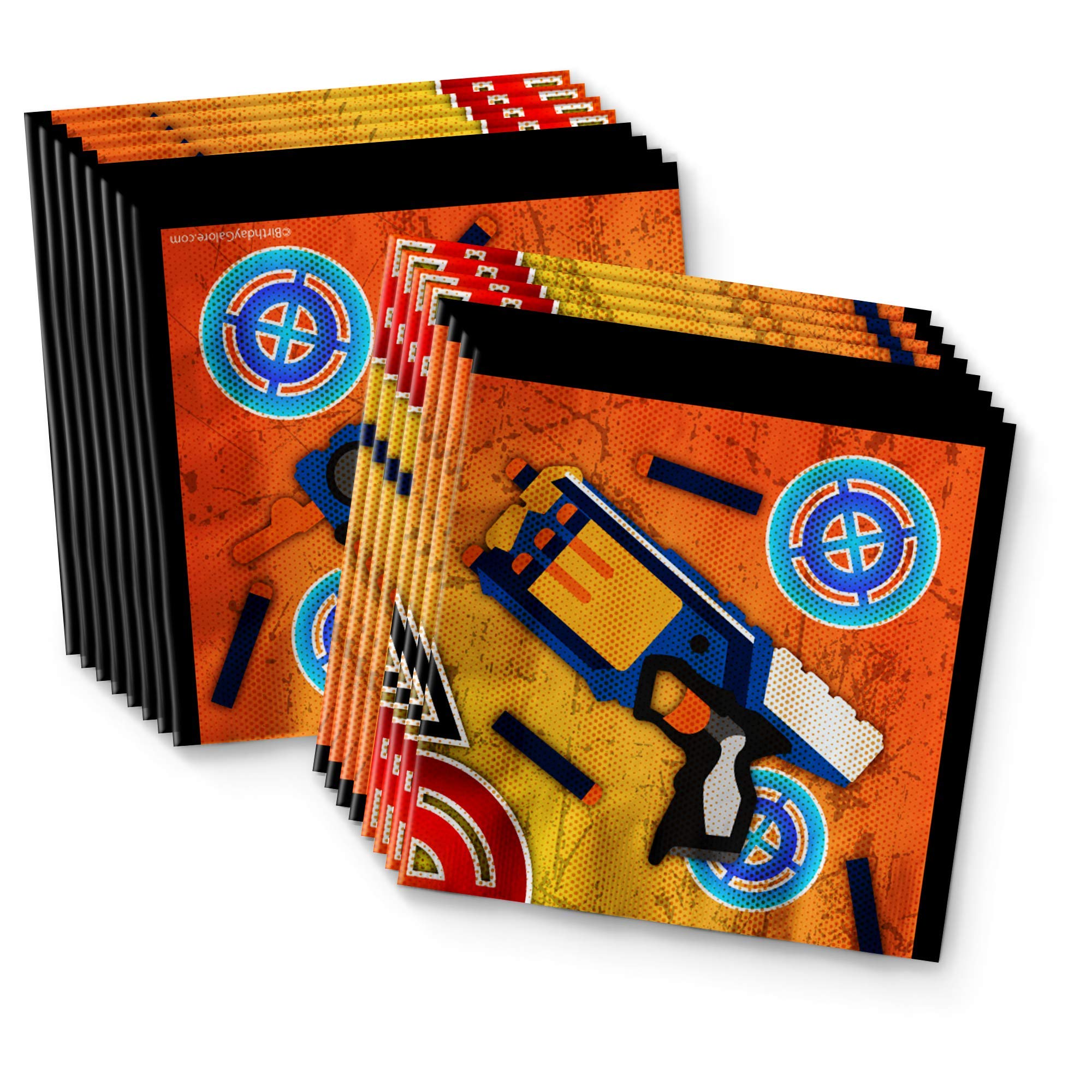 Dart Gun Target Birthday Party Supplies Set - 16-Piece Tableware Kit with Plates, Napkins & Cups for Kids, Adults - Perfect for Birthday Parties, Game Nights & Outdoor Events