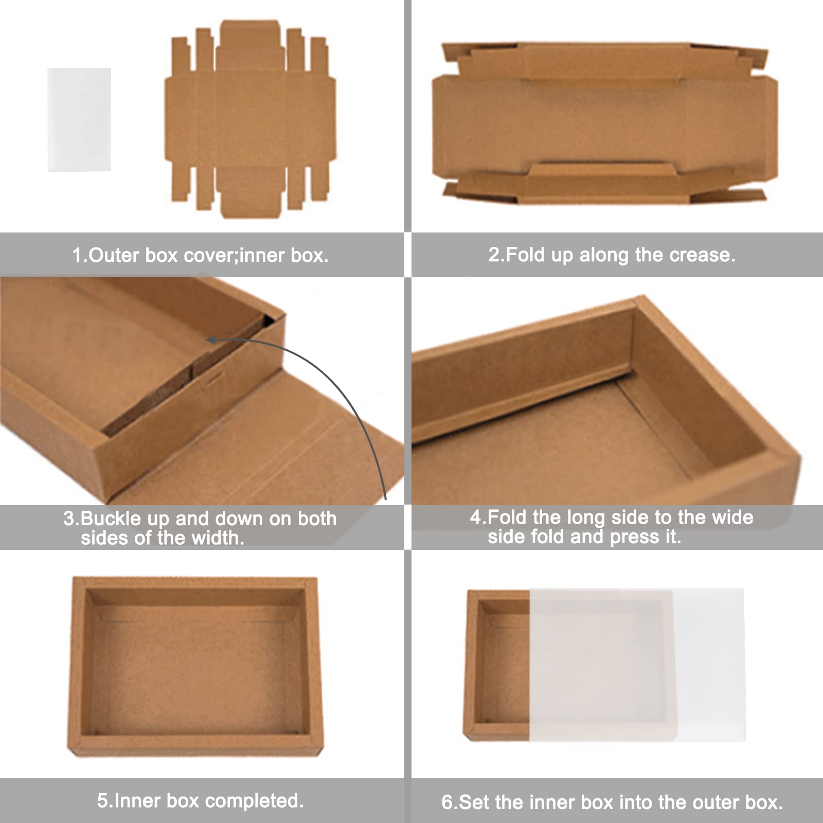 12pc Kraft Gift Boxes with PVC Window for Jewelry & Wedding Gifts