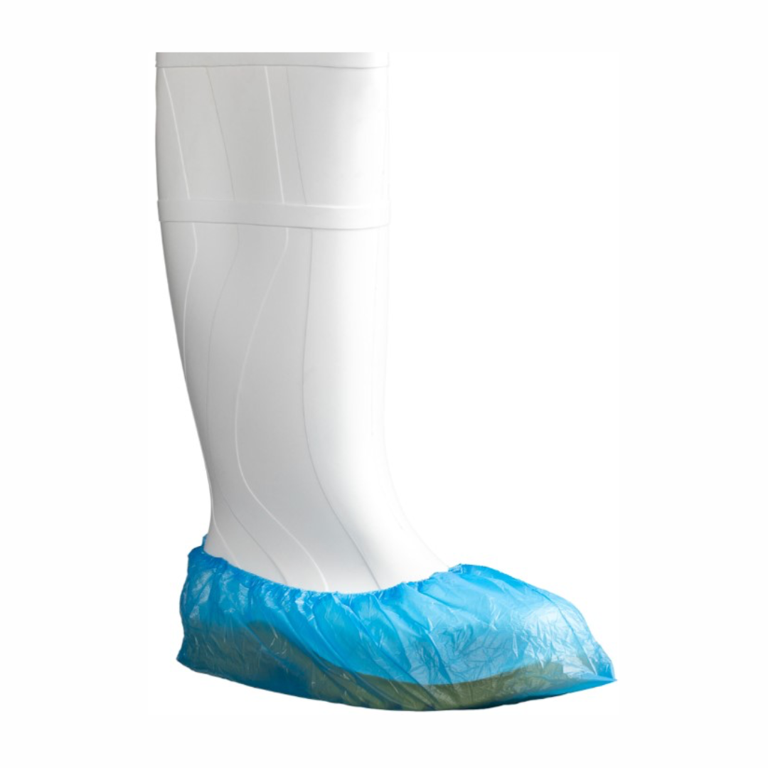 Disposable Polyethylene Shoe Covers - Blue, 200mm x 400mm, 3.5g, 1600 Pcs/Box - Perfect for Medical, Industrial & Home Use to Keep Floors Clean