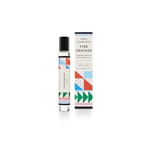 Good Chemistry Firecracker Rollerball Perfume - Long Lasting Fragrance for Women, Travel Size Roll-On Essential Oil Perfume - Perfect for Everyday Wear, Date Nights & Gifting