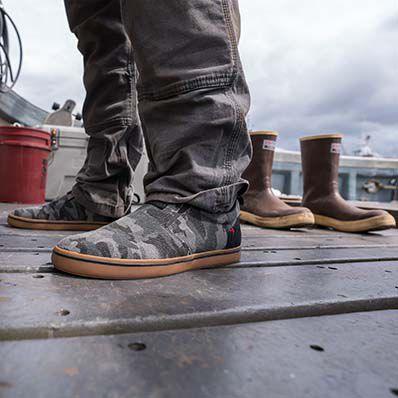 Men's Canvas Sharkbyte Deck Shoe - Camouflage Style Boat Shoes for Men | Perfect for Sailing, Boating & Casual Wear