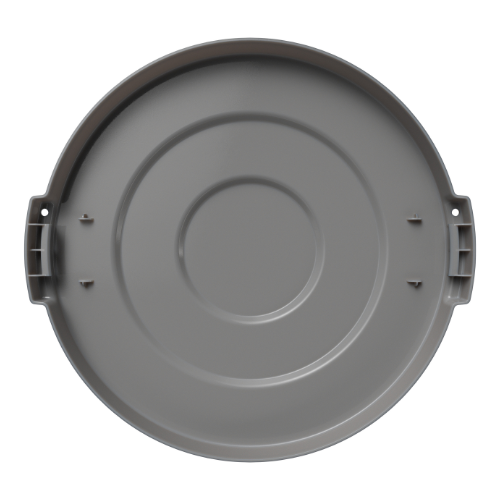 Carlisle 84101123 Bronco Round Waste Trash Can Lid - Gray, 10 Gallon Capacity - Durable Plastic Cover for Outdoor & Indoor Trash Bins - Perfect for Kitchens, Offices, Garages & Commercial Use