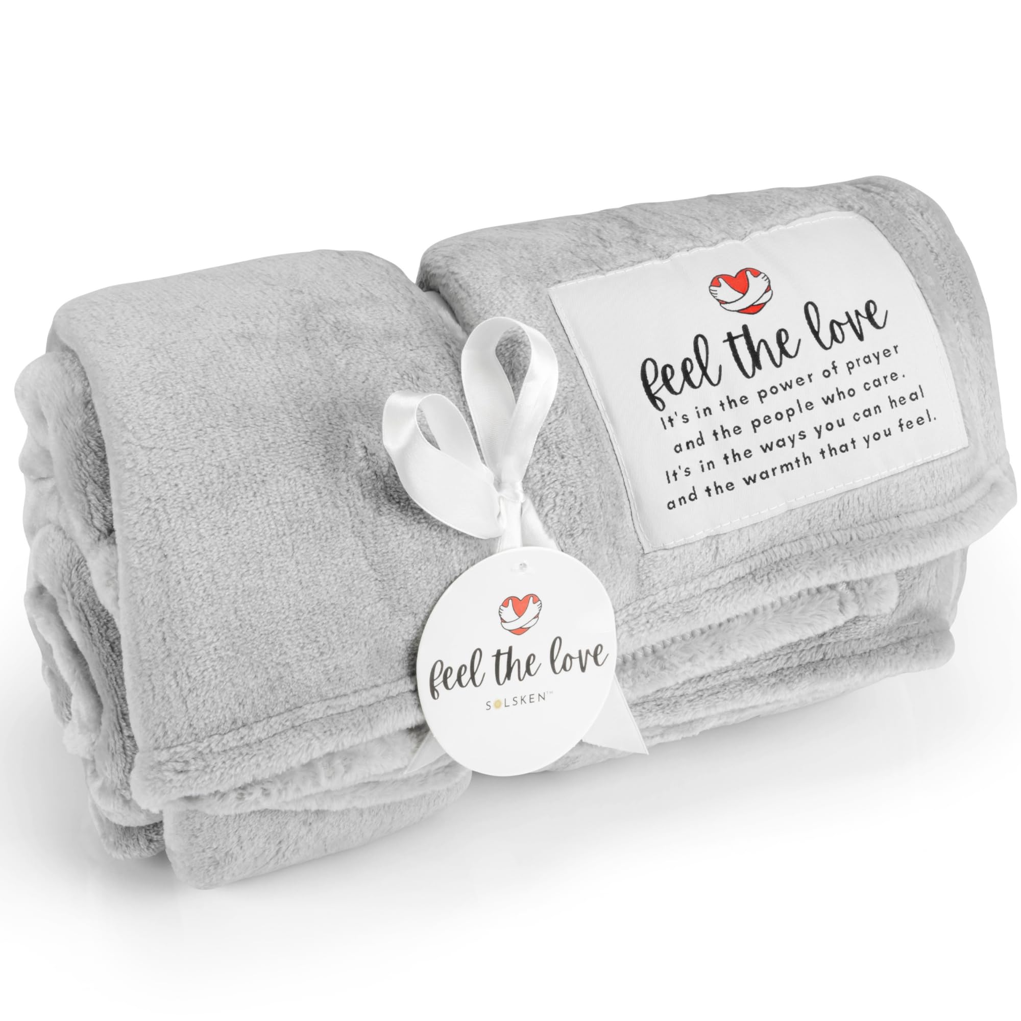 Healing Blanket for Women & Men - Soft Fleece Throw Blanket (50x65) - Inspirational Get Well Soon Gift with Strength & Healing Thoughts - Perfect for Hospital Recovery, Chemotherapy Comfort & Cozy Home Use