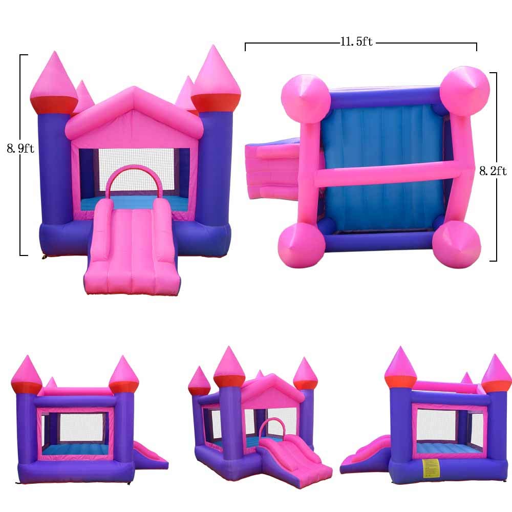 **Doctor Dolphin Pink Bounce House - Inflatable Bouncy Castle for Kids, Jump House with Air Blower - Perfect for Birthday Parties, Backyard Play & Outdoor Events**