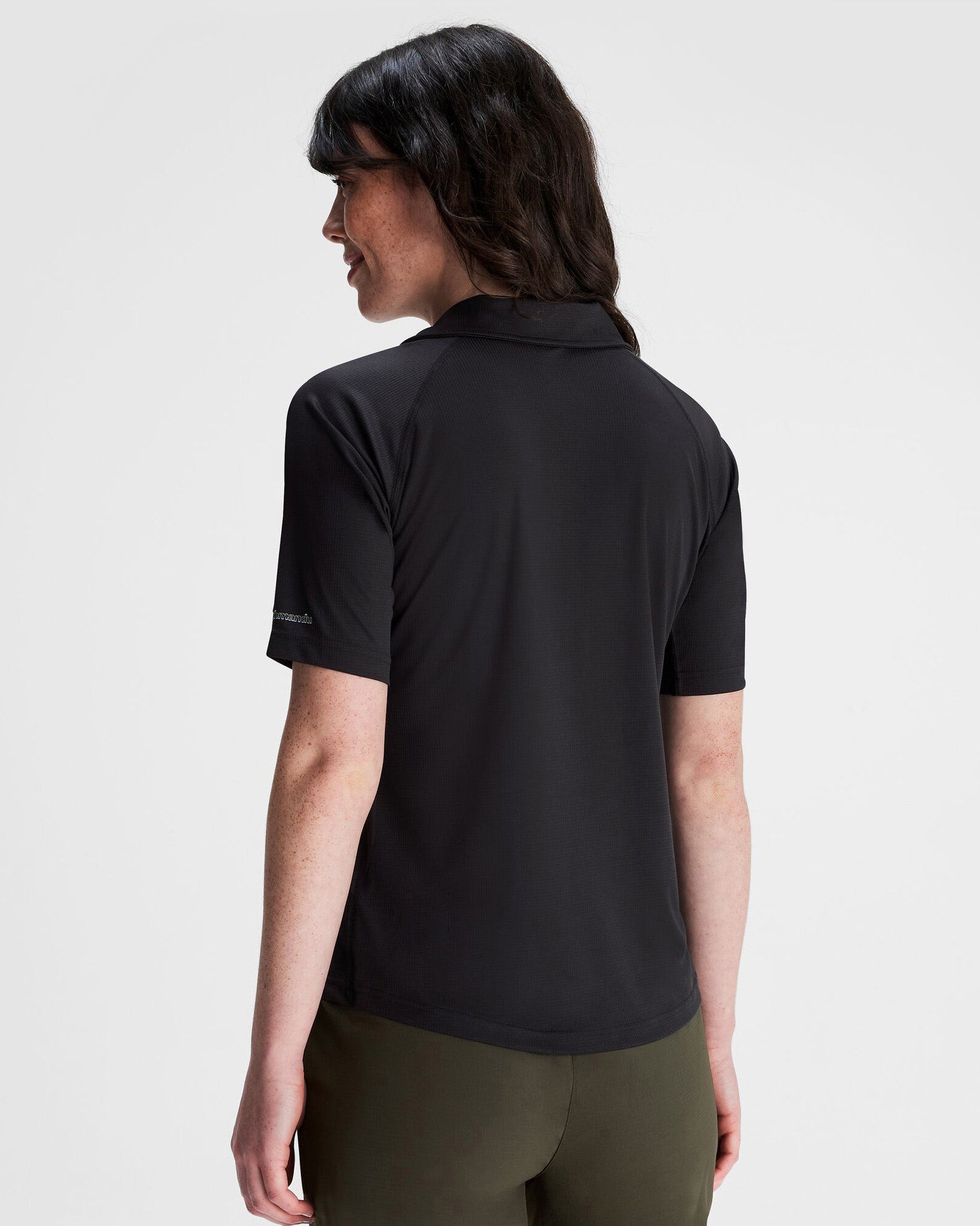 Women's SUN Stopper LT Polo Shirt - UPF 50+ Sun Protection, Moisture-Wicking & Breathable, Black Stingray Color | Perfect for Golf, Tennis & Outdoor Activities