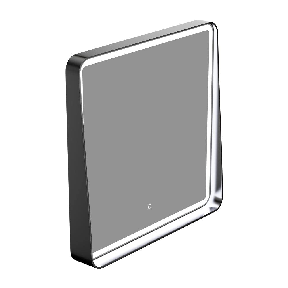 36x36 Inch Gold Framed LED Bathroom Mirror - Anti-Fog, Dimmable Vanity Mirror with Front/Back Lighting (CRI 90+) for Makeup & Shaving - Wall Mounted Bathroom Decor for Modern Homes