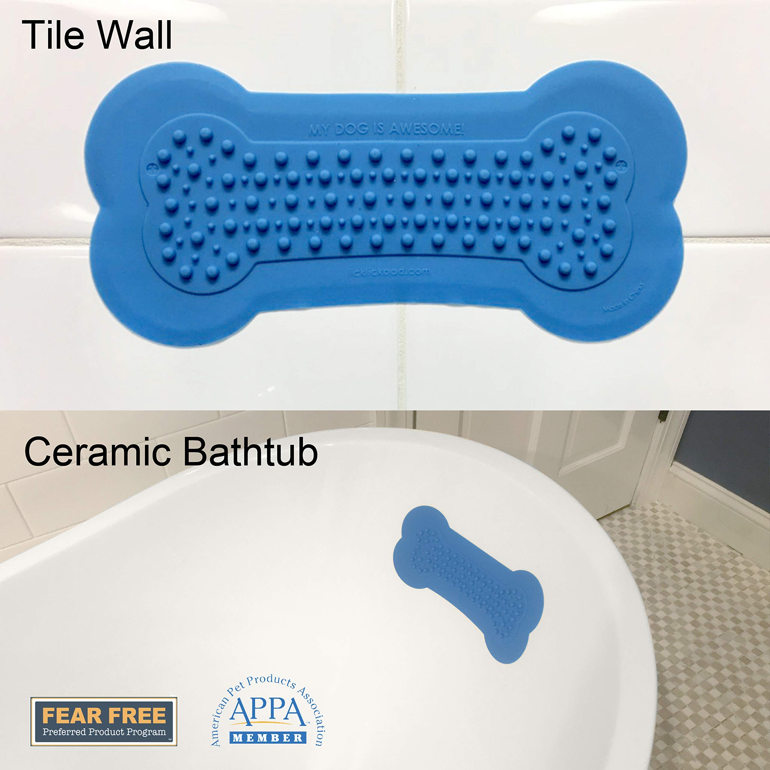 Lick Lick Pad for Dogs - Wall-Mounted Peanut Butter Pet Shower Attachment | Veterinarian Recommended Dog Bathing Station & Grooming Supplies | Perfect for Bath Time, Anxiety Relief & Treat Dispensing