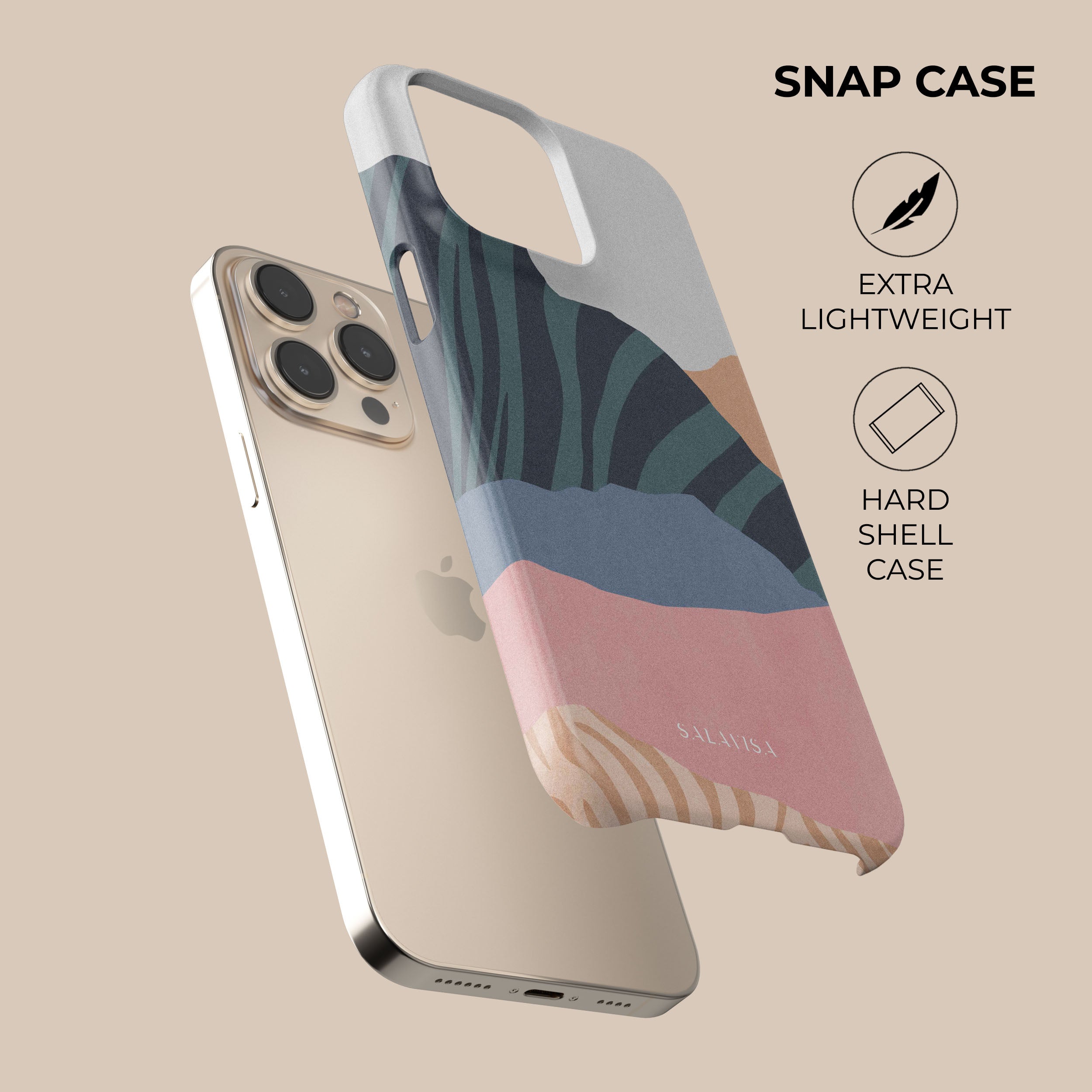 Pale Tranquility Phone Case - Slim Protective Cover for iPhone & Android | Trendy Aesthetic Design | Perfect for Everyday Use & Travel