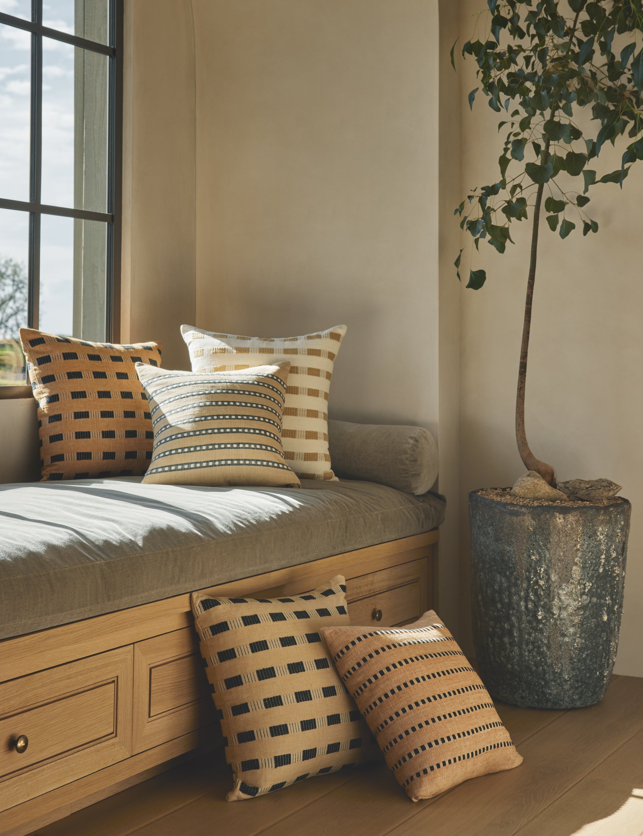 Berta Pillow by Bole Road Textiles - Soft Decorative Throw Pillow for Sofa, Bed & Home Decor - Perfect for Living Room, Bedroom & Nursery