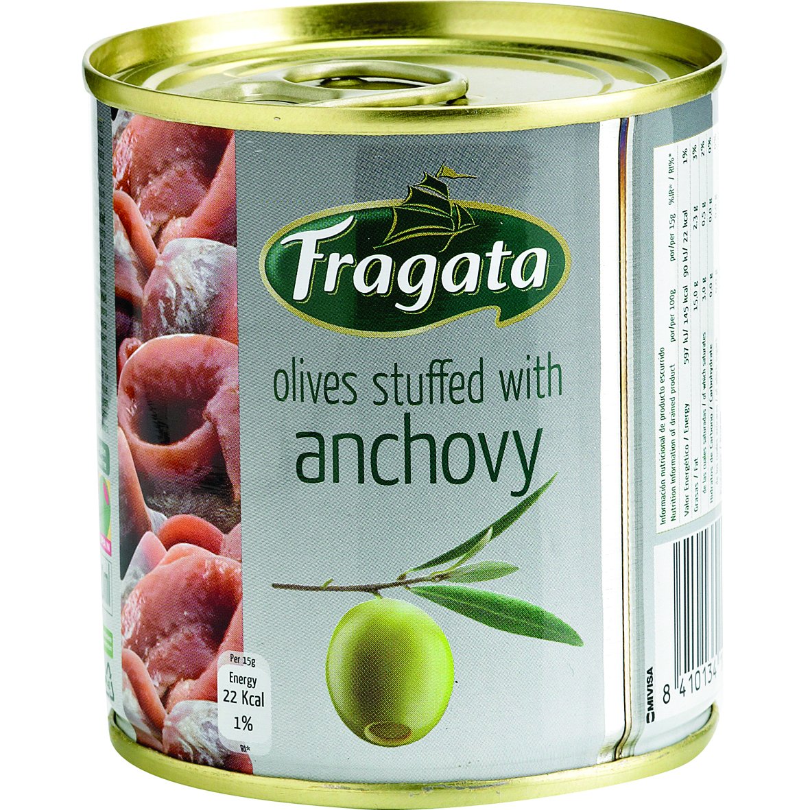 Fragata Spanish Anchovy Stuffed Olives 200g (7oz) - Premium Gourmet Snack for Charcuterie Boards, Tapas & Mediterranean Dishes