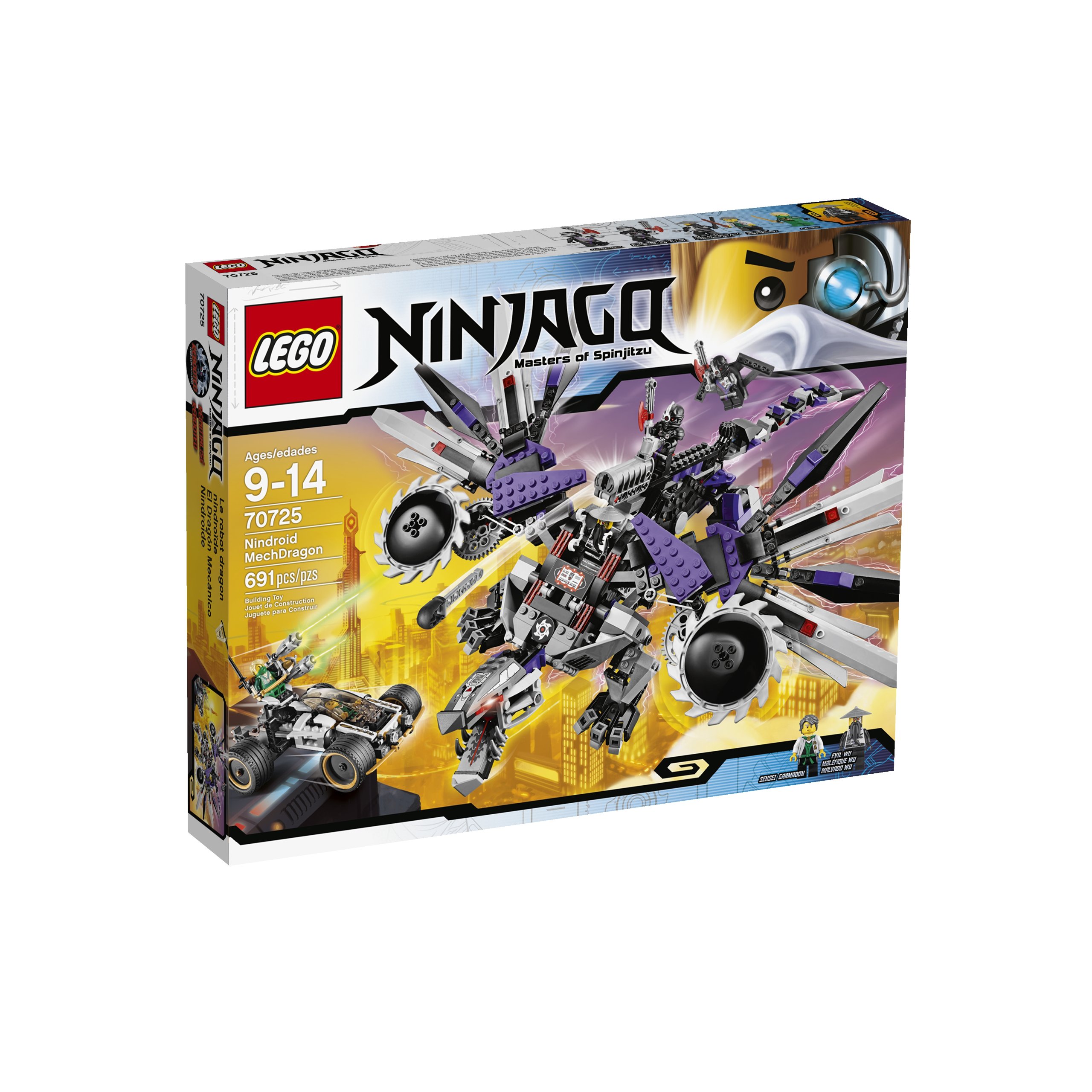 LEGO Ninjago 70725 Nindroid Mech Dragon Building Set - Collectible Action Figure Toy for Kids & Adults - Perfect for Creative Play, Birthday Gifts & Ninja-Themed Collections