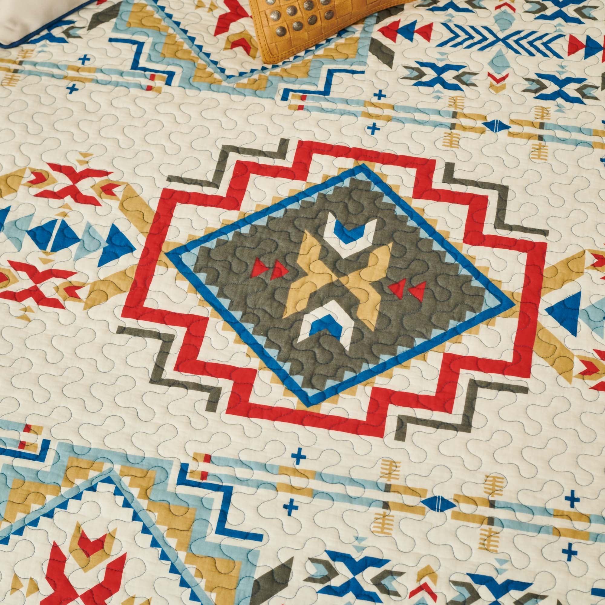 Desert Oasis Quilt - Lightweight Bedspread for All Seasons | Boho Chic Home Decor | Perfect for Bedroom, Guest Room & Cozy Reading Nook