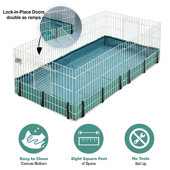MidWest Guinea Pig Cage - Spacious Guinea Habitat Plus with Top Access Door for Small Pets | Perfect for Indoor & Outdoor Use, Playtime & Safe Enclosure