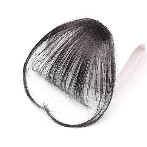 100% Real Human Hair Clip in Bangs - Dark Brown & Natural Black Wispy Bangs Hair Extensions with Temple Clip for Women | Perfect for Daily Wear, Cosplay & Hairstyle Transformations