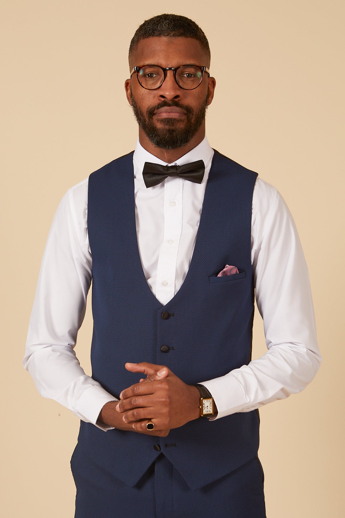Royal Blue Tuxedo Suit 3-Piece Set with Diamond Lapel Pin - Perfect for Weddings, Prom & Formal Events